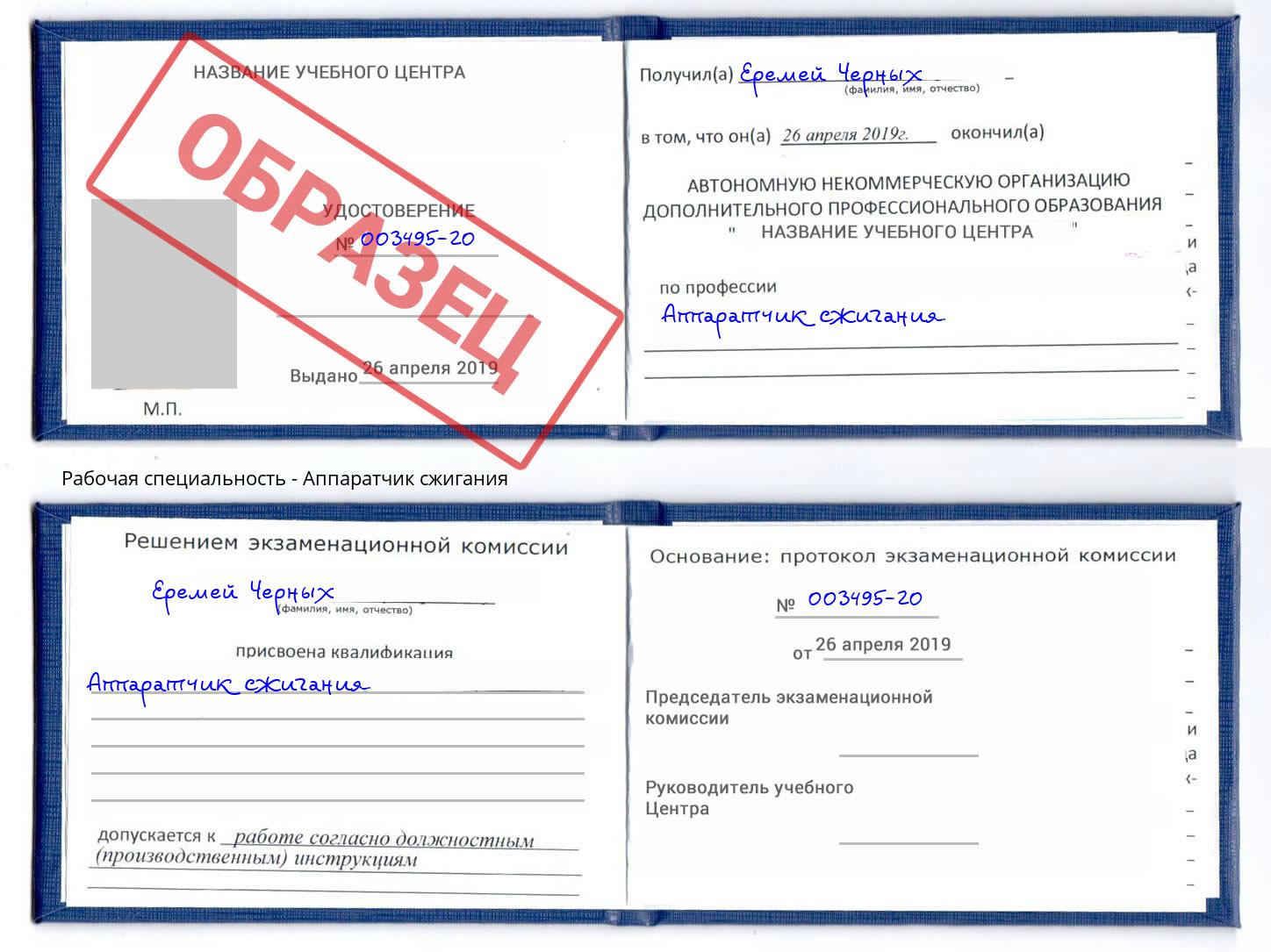 Аппаратчик сжигания Осинники